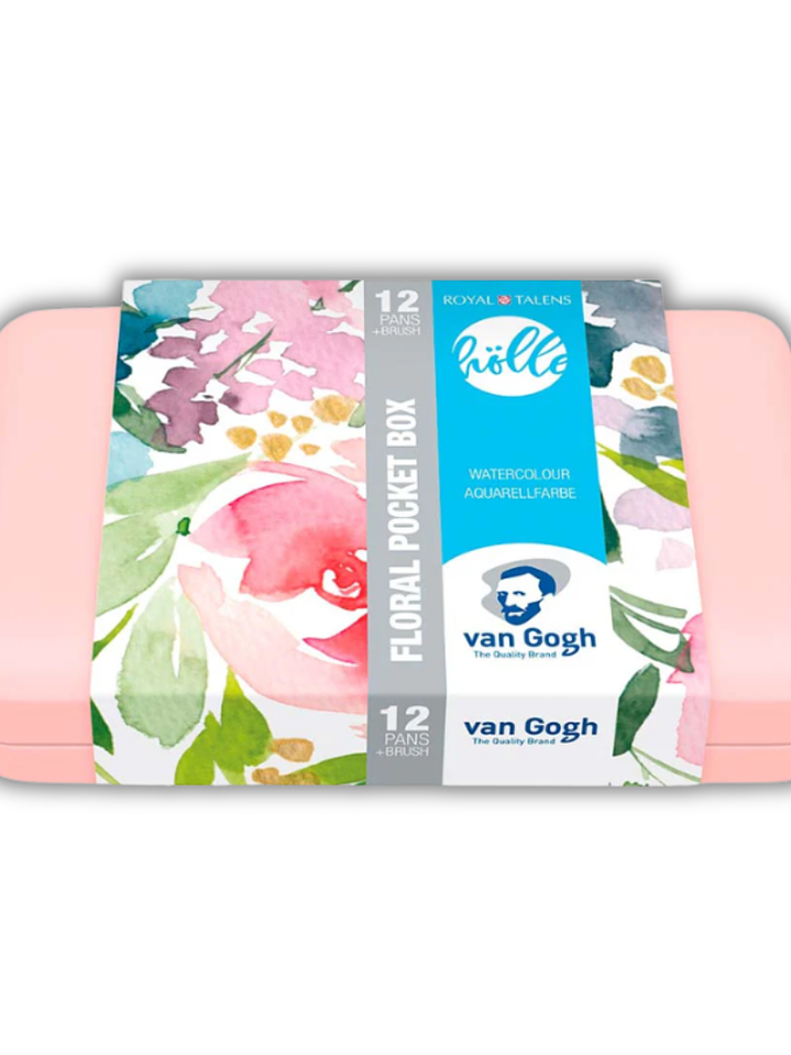 VAN GOGH SET ACUARELA 12 PASTILLAS FRAU HOLLE FLORAL 1