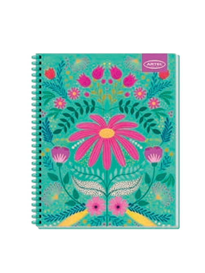 CUADERNO UNIVERSITARIO 100 HOJAS 7MM FLORAL ARTEL 2