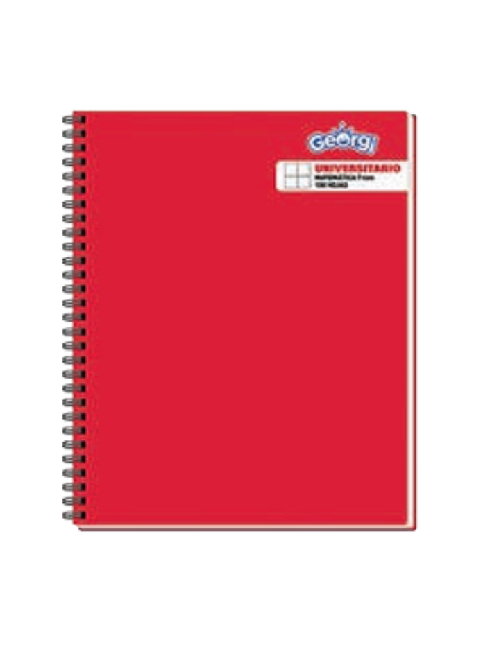 CUADERNO UNIVERSITARIO 100 HOJAS COLORES GEORGI  3