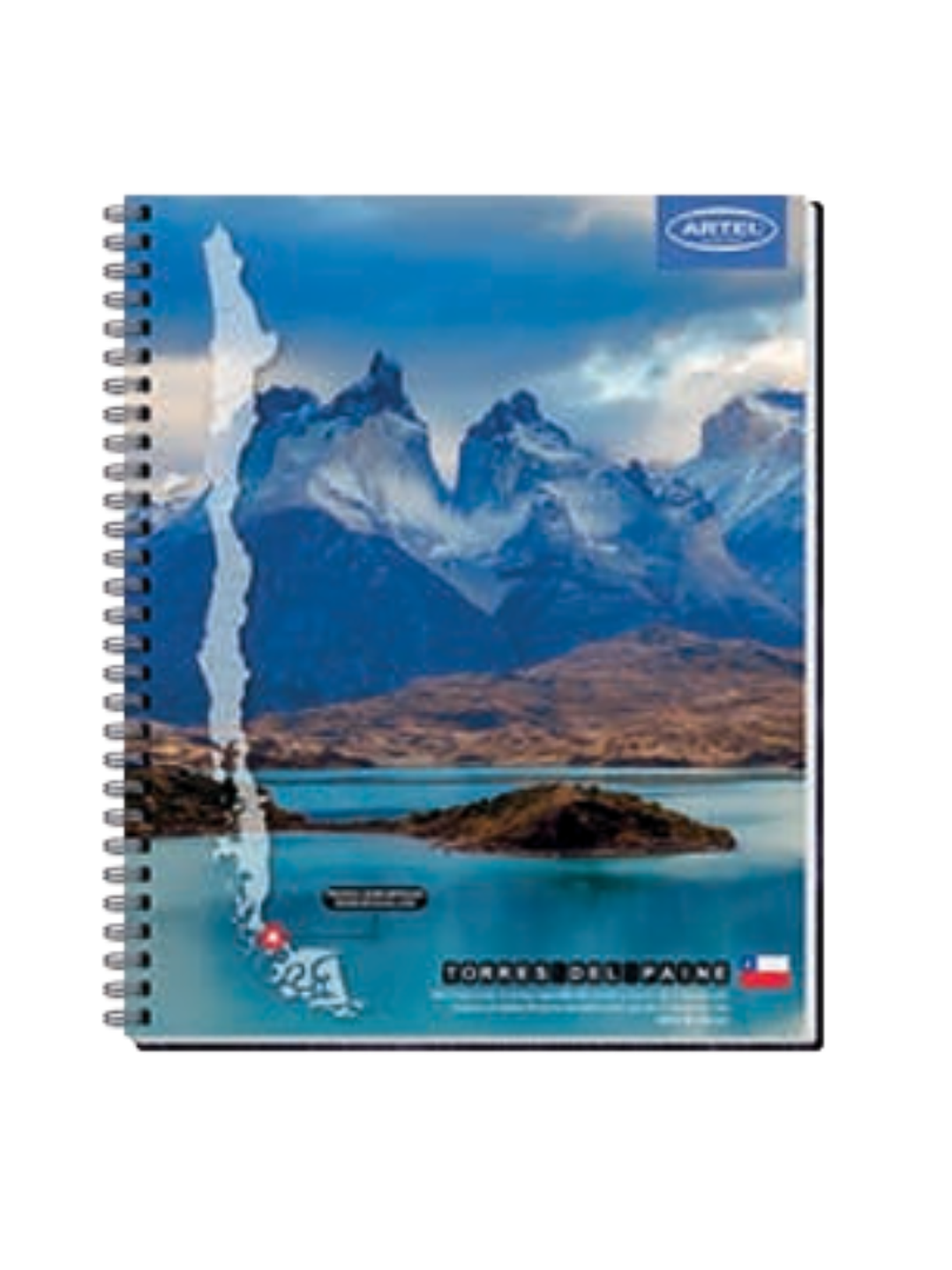 CUADERNO UNIVERSITARIO 100 HOJAS 7MM PAISAJES DE CHILE 2