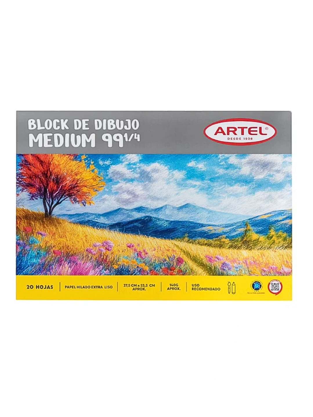 BLOCK DE DIBUJO MEDIUM 99 1/4 20 HOJAS ARTEL 1
