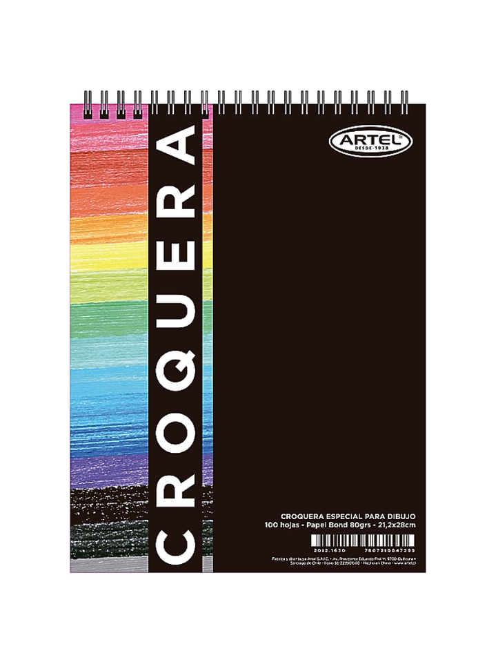 CROQUERA BOND 21 X 28CM ARTEL COLOR CARTA 1
