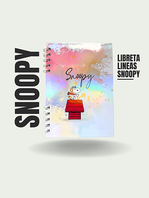LIBRETA TAMAÑO A5 A LÍNEAS SNOOPY