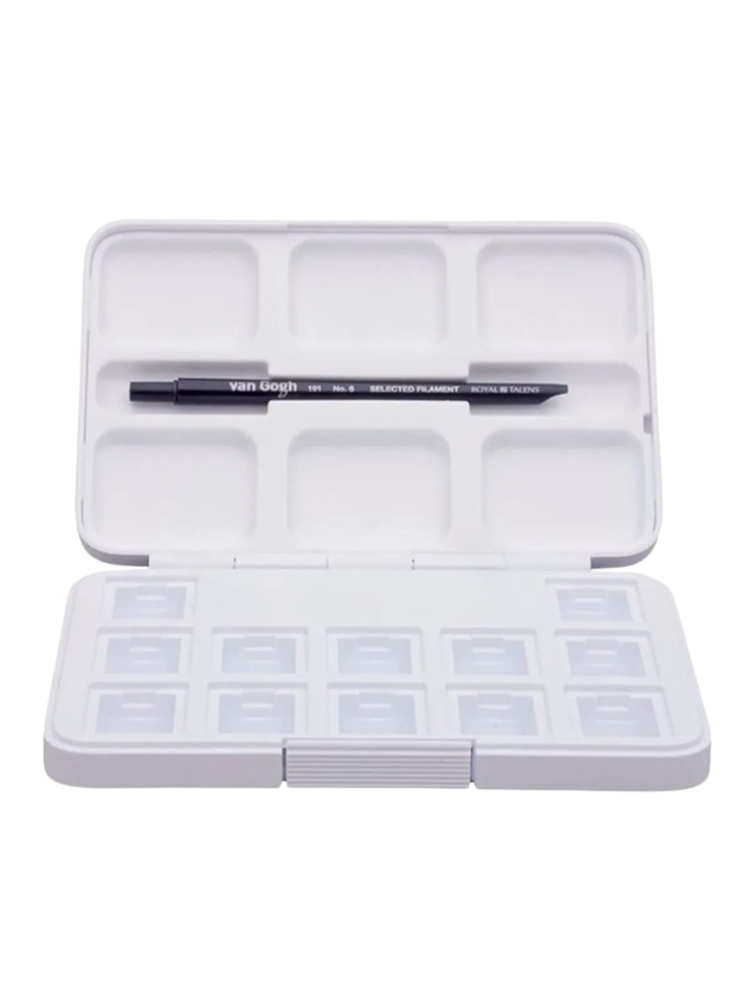 CAJA VACIA PARA 12 PASTILLAS DE ACUARELA + PINCEL VAN GOGH 1