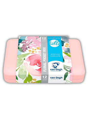 VAN GOGH SET ACUARELA 12 PASTILLAS FRAU HOLLE FLORAL