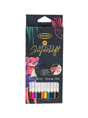 LÁPICES DE COLORES SUPER SOFT 12 COLORES