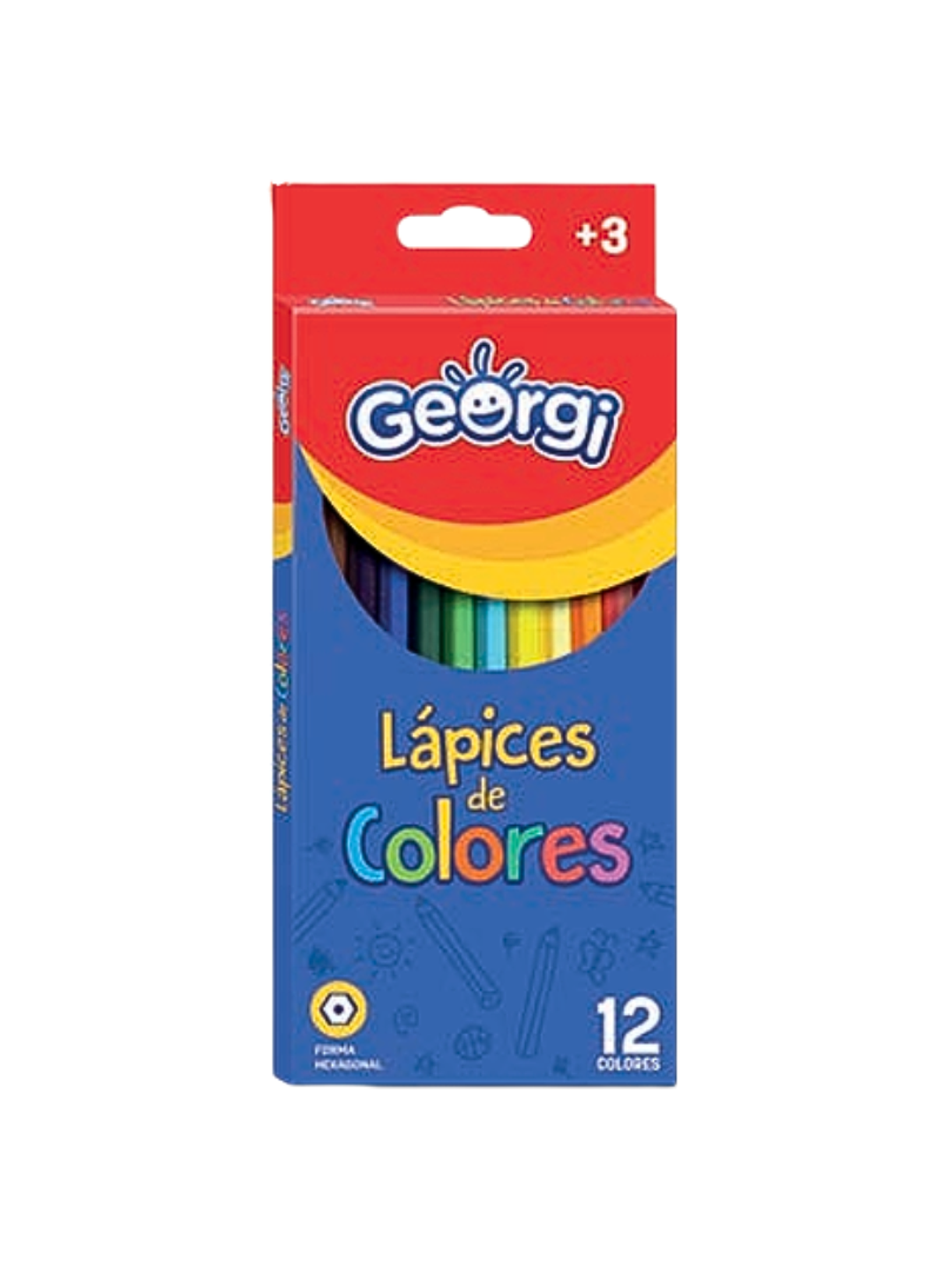 ESTUCHE 12 LÁPICES DE COLOR LARGOS GEORGI 1