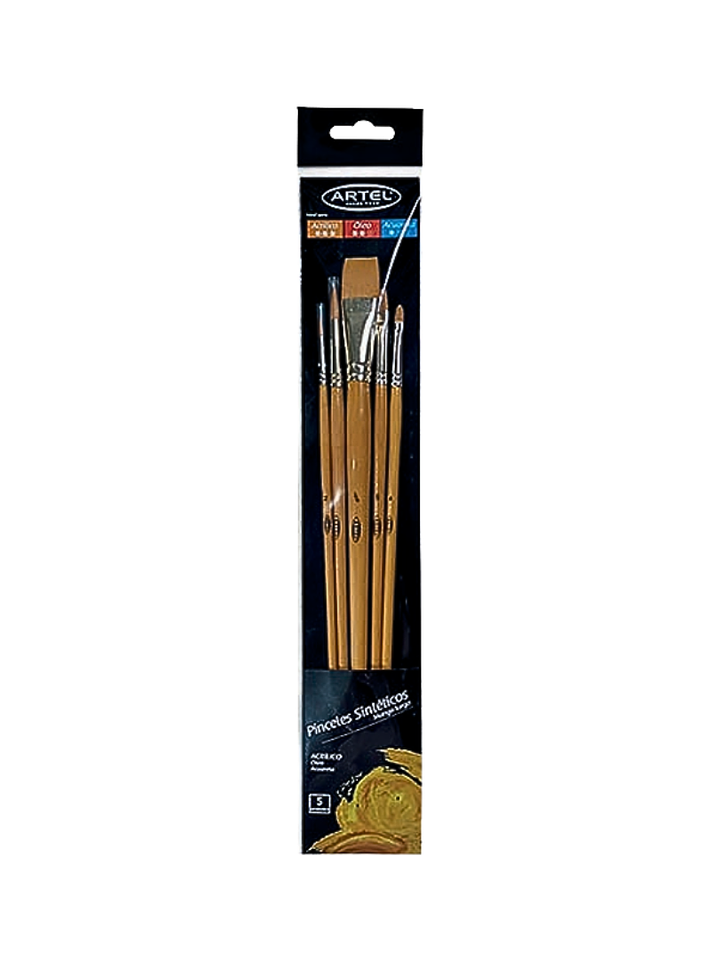SET 5 PINCELES ARTEL PARA ACRÍLICO 1