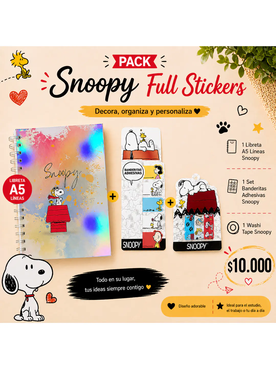 Pack Snoopy Full Stickers 1
