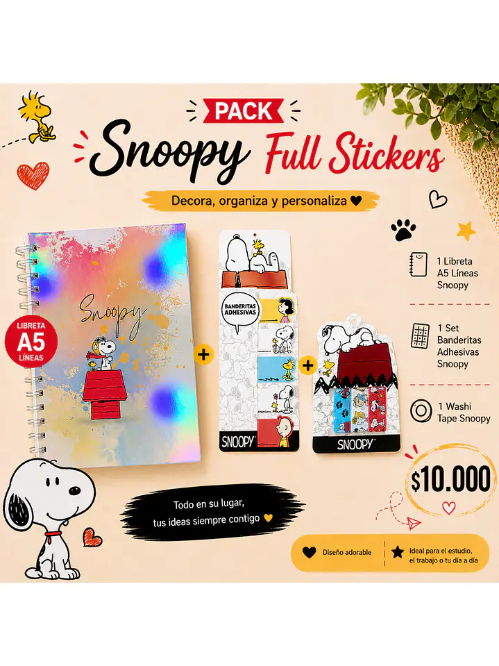 Pack Snoopy Full Stickers 1