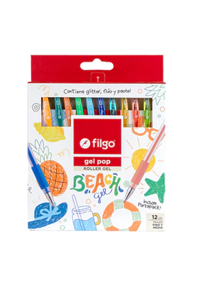 Set de Lapices Roller Gel Pop 12 unidades