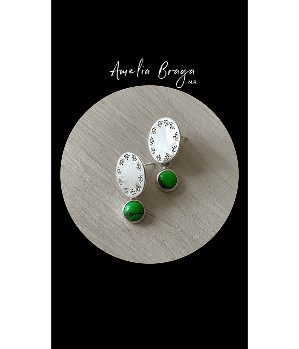 Aros turquesas verde