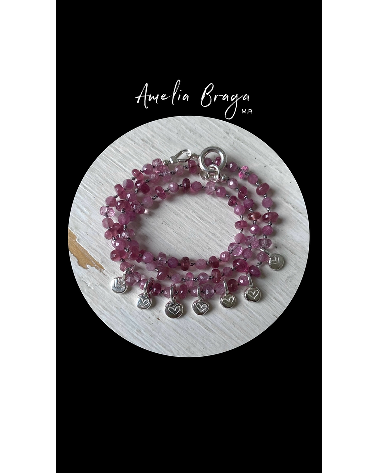 Collar piedras rosa