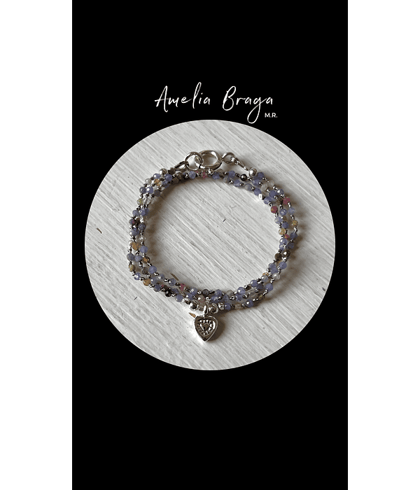 Collar tanzanitas y turmalinas mini