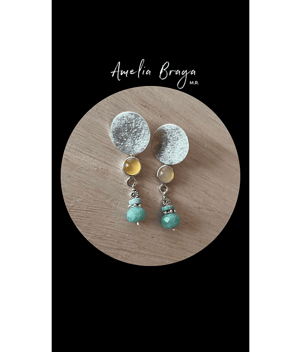 Aros calcedonias y amazonitas