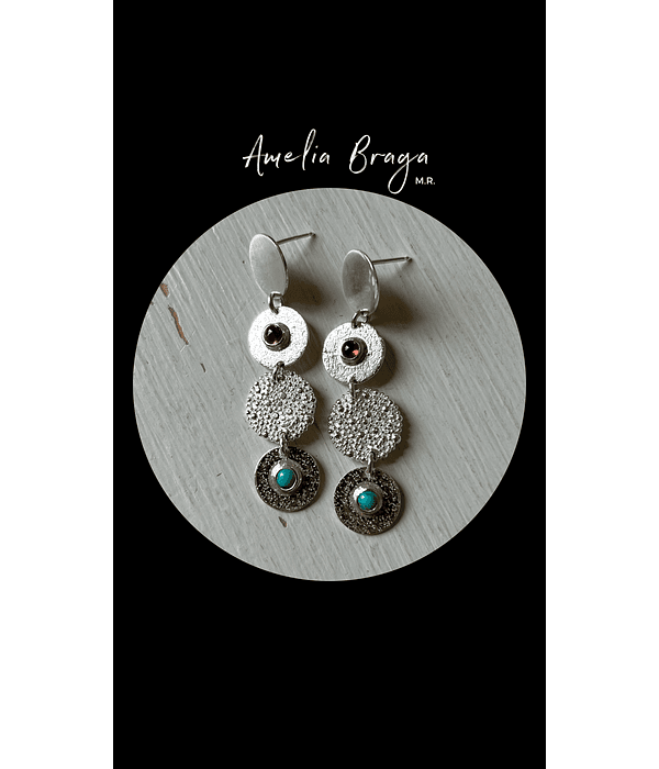 Aros zafiros y turquesas 