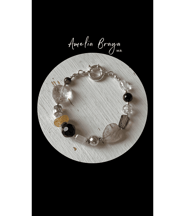 Pulsera cuarzos rutilados