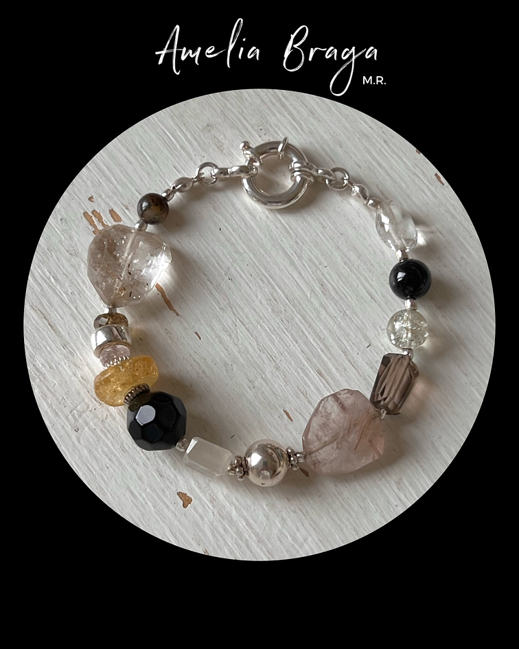 Pulsera cuarzos rutilados