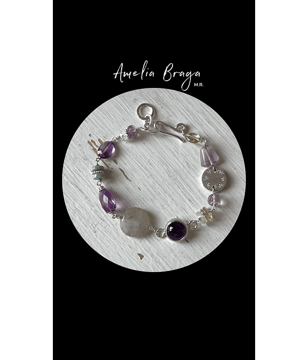 Pulsera amatista oscura