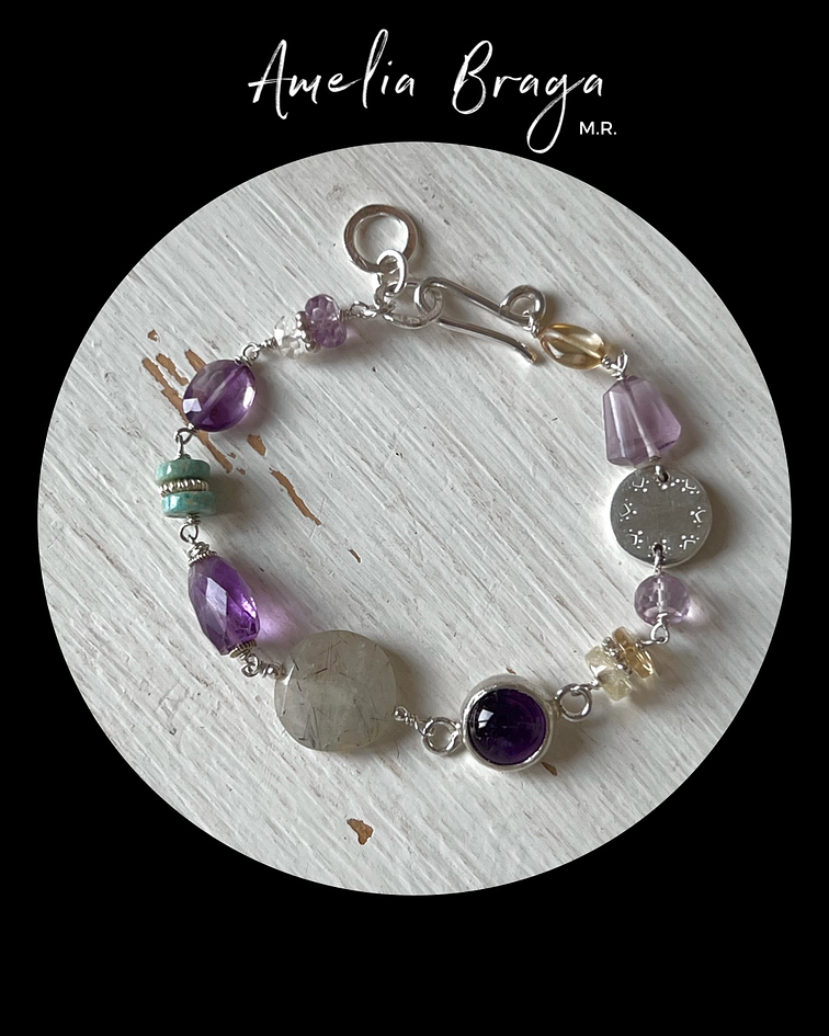 Pulsera amatista oscura