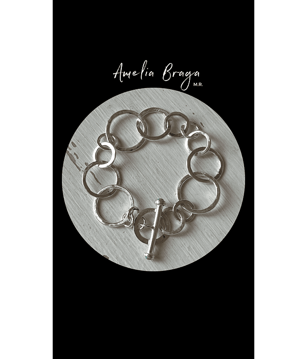 Pulsera broche turquesas