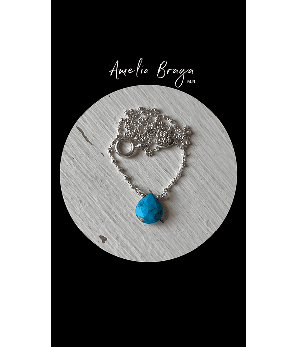 Collar gota turquesa 