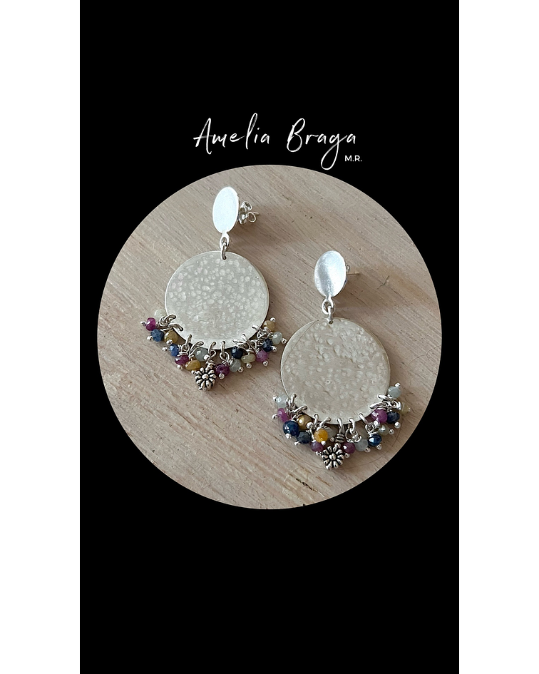 Aros zafiros naturales 