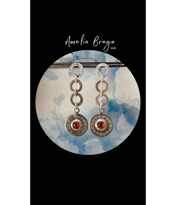 Aros círculos hessonita