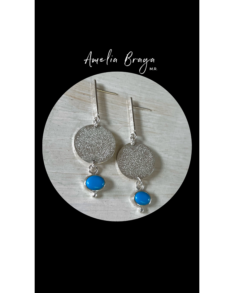 Aros howlitas turquesa 