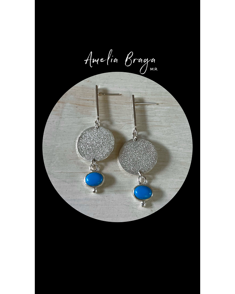 Aros howlitas turquesa 