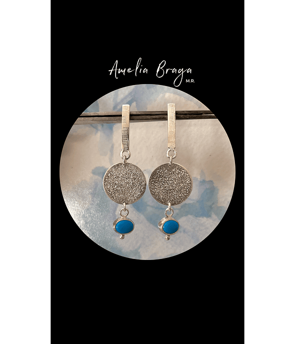 Aros howlitas turquesa 