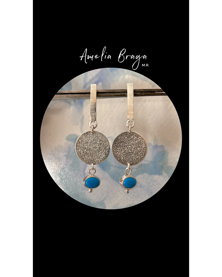 Aros howlitas turquesa 