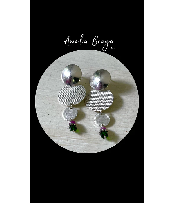 Aros diópsido de cromo y zafiros natural 