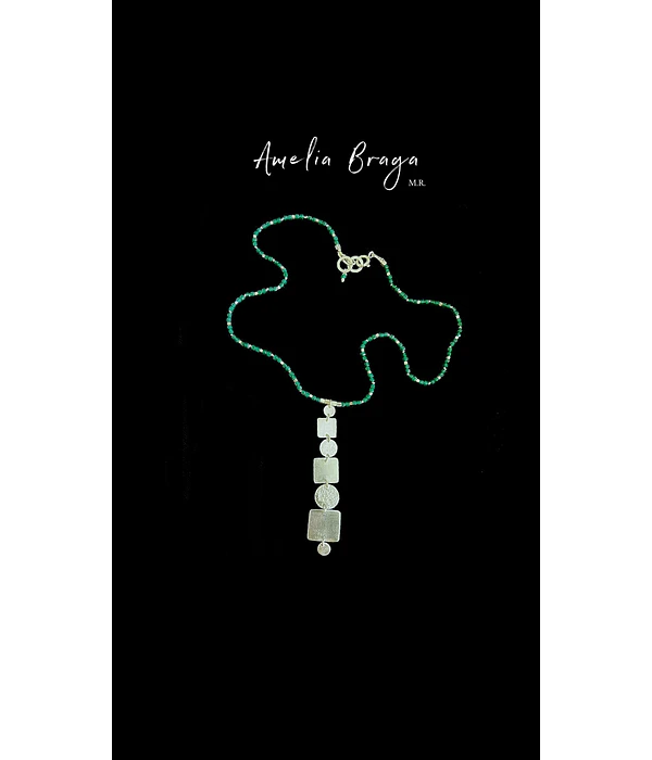 Collar ónix verde mini