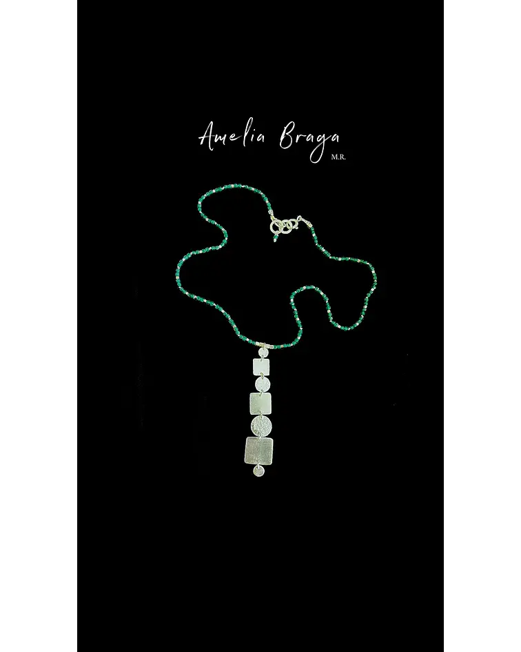 Collar ónix verde mini