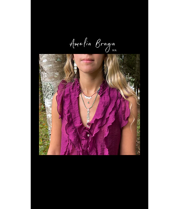 Collar ónix verde mini