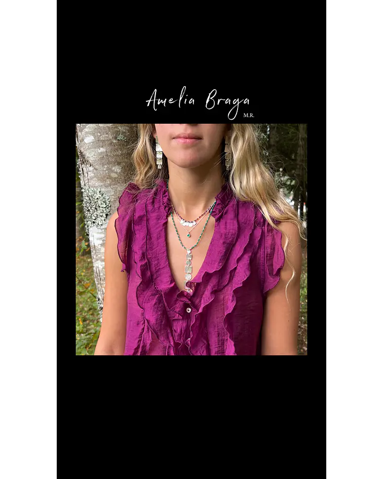 Collar ónix verde mini