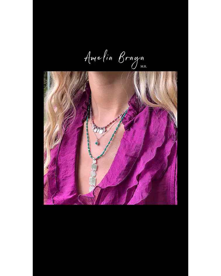 Collar ónix verde mini