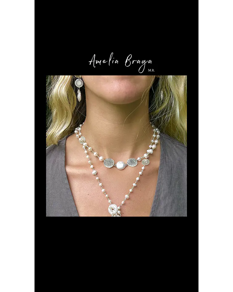 Collar perlas de río 