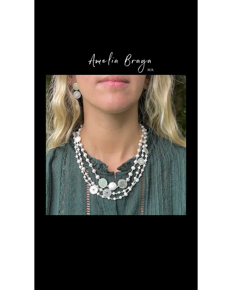 Collar perlas de río 