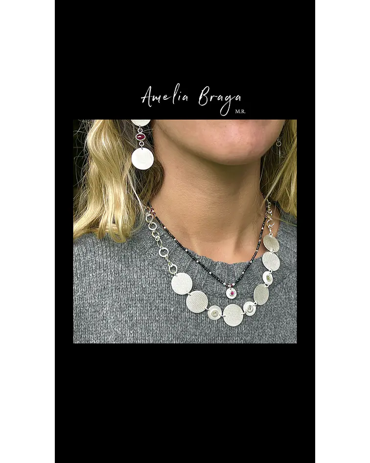 Collar círculos texturados 