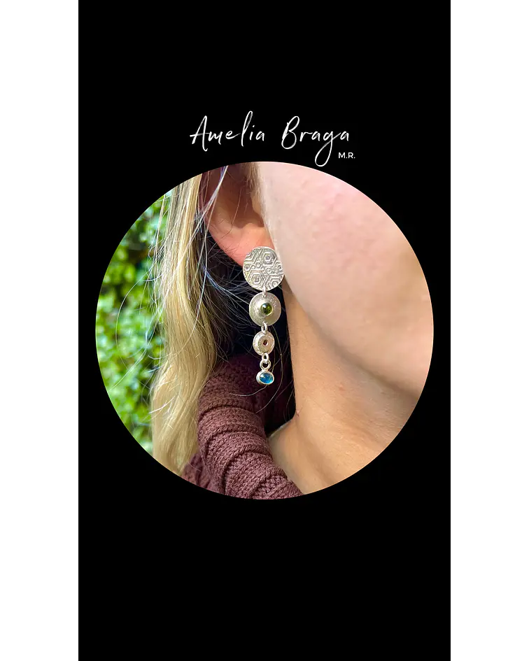 Aros peridoto, granate y apatitas 