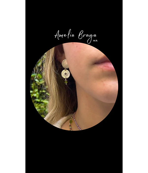 Aros amatistas y peridotos 