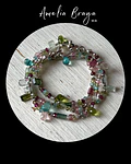 Collar piedras naturales tonos pastel 
