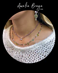 Collar piedras naturales tonos pastel 