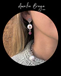 Aros zafiros amarillos y rodolitas
