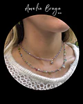Collar kunzita y amatista 