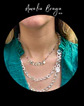 Collar multipiedras y círculos 