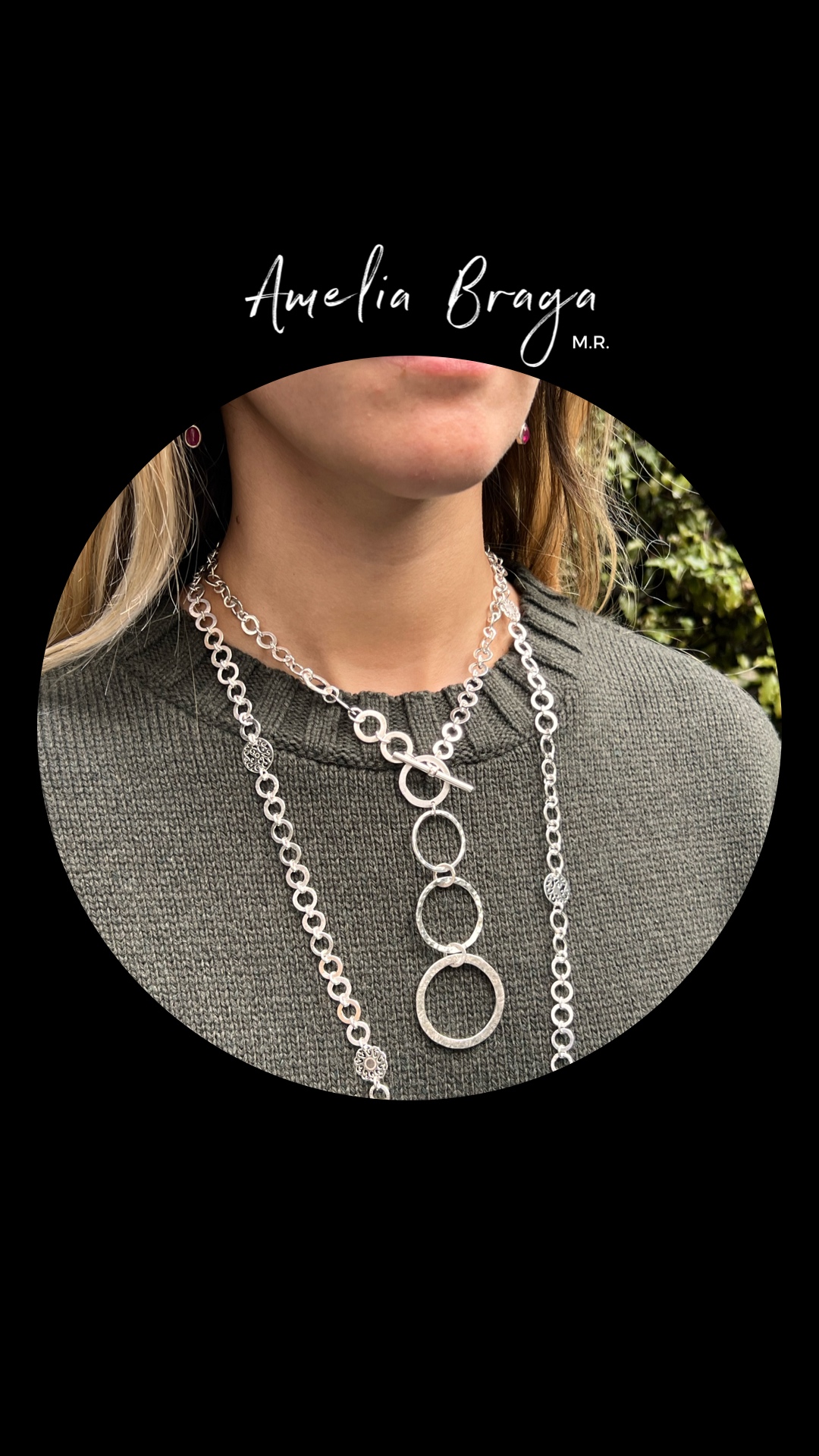 Collar círculos planos