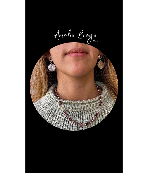 Aros granate y círculos 